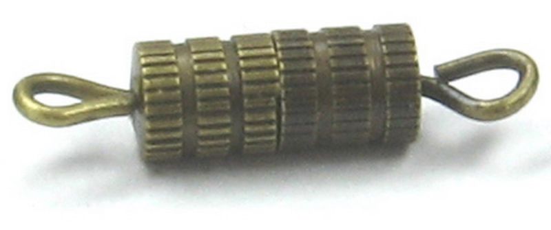 Antique 10x4mm screw clasps in a bulk pack of 1000, ideal for secure and stylish jewelry making.