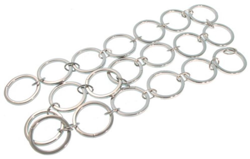 Large round links for jewelry making, 20 nickel-free iron pieces with modern rhodium finish, ideal for DIY designs.