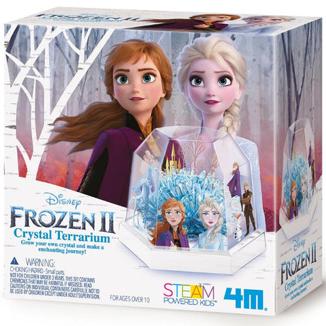 Magical Disney Frozen II Crystal Terrarium Kit for kids to grow sparkling crystals while exploring science and creativity.