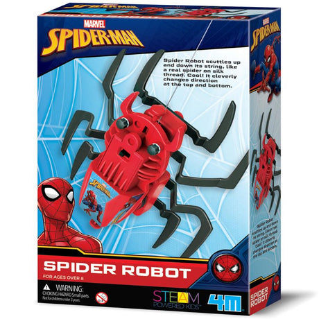 Building a robotic spider that scuttles up and down a string, emulating real spider movement with STEM principles.