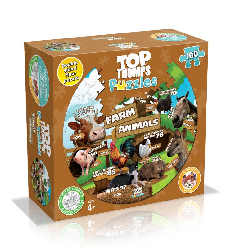 Puzzle - TT Farm Animals Giant Puzzle (100pcs) - Winning Moves