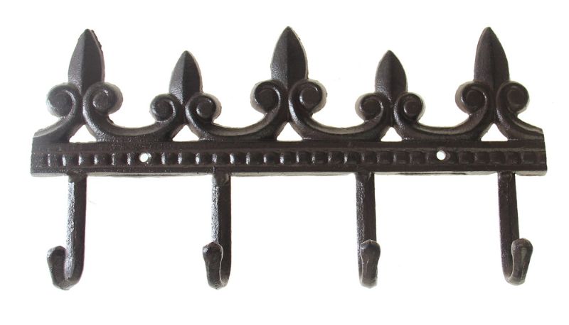 Premium 30cm iron hooks with sleek design for versatile wall storage, perfect for coats, bags, and decorative items.