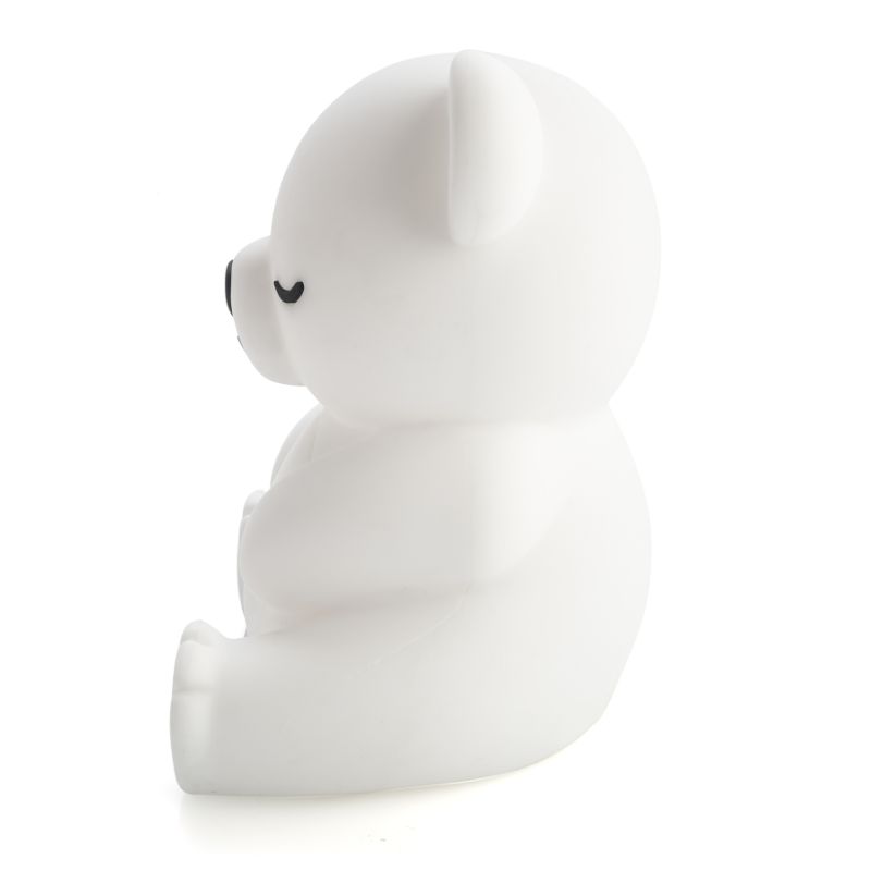 Soft silicone bear LED light with adjustable brightness for a soothing bedtime glow, perfect for children's rooms.