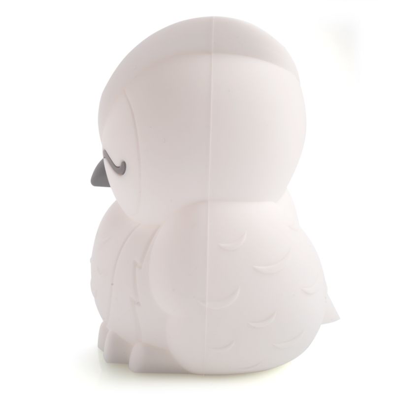 Adorable owl-shaped LED lamp with soft touch control and 6 brightness levels, perfect for children's bedtime.