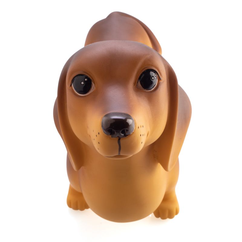 Charming 24cm Dachshund Table Lamp, safe LED, dual-function as decor and light, perfect for kids' rooms.