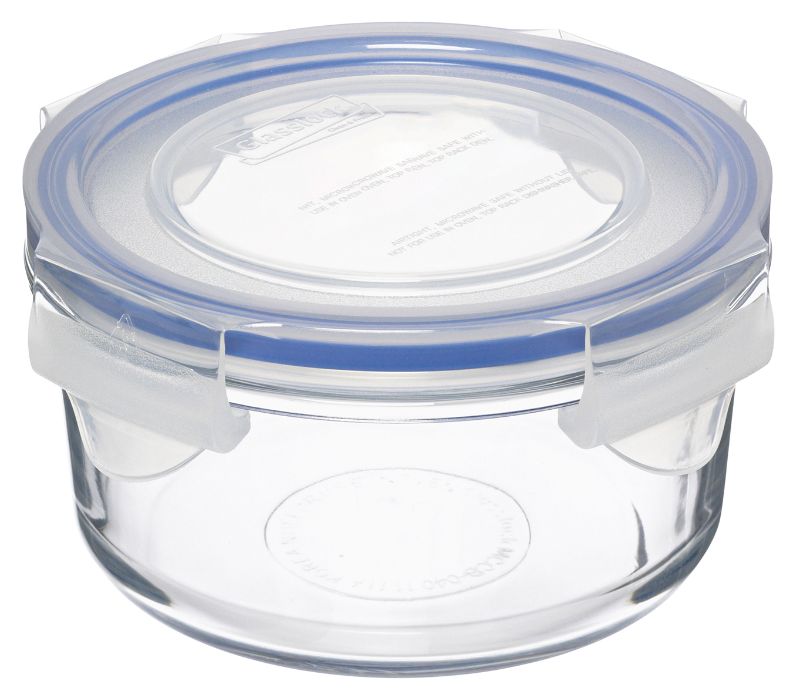 Round Glass Food Container - GLASSLOCK (400ml)
