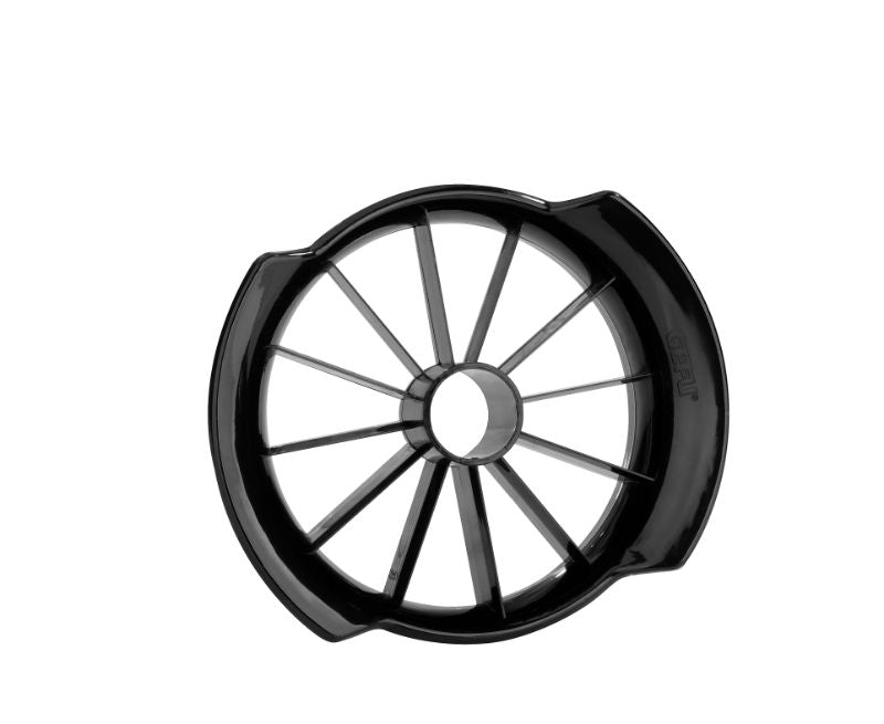 Professional pineapple slicer with sharp blade, ergonomic grip, and etched scale for perfect fruit segments, 24cm.