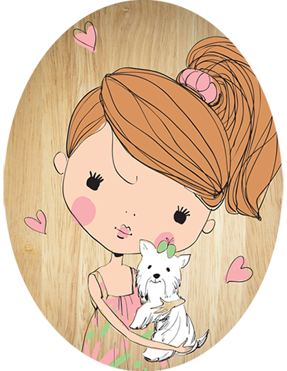 Playful oval plywood wall art featuring a girl, perfect for children's rooms, made from eco-friendly materials.