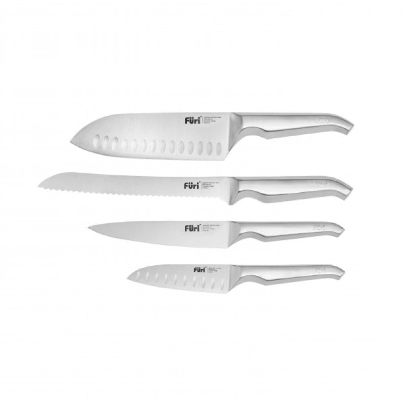 Furi Azure Terrazzo 5-piece knife set featuring high carbon stainless steel blades and an elegant stone block.