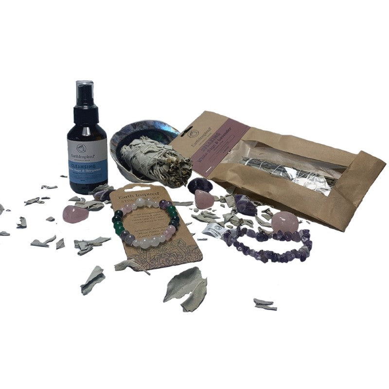 Amethyst Tumbled Stone Box featuring 0.5kg of unique, calming crystal stones in a retail-ready display box.