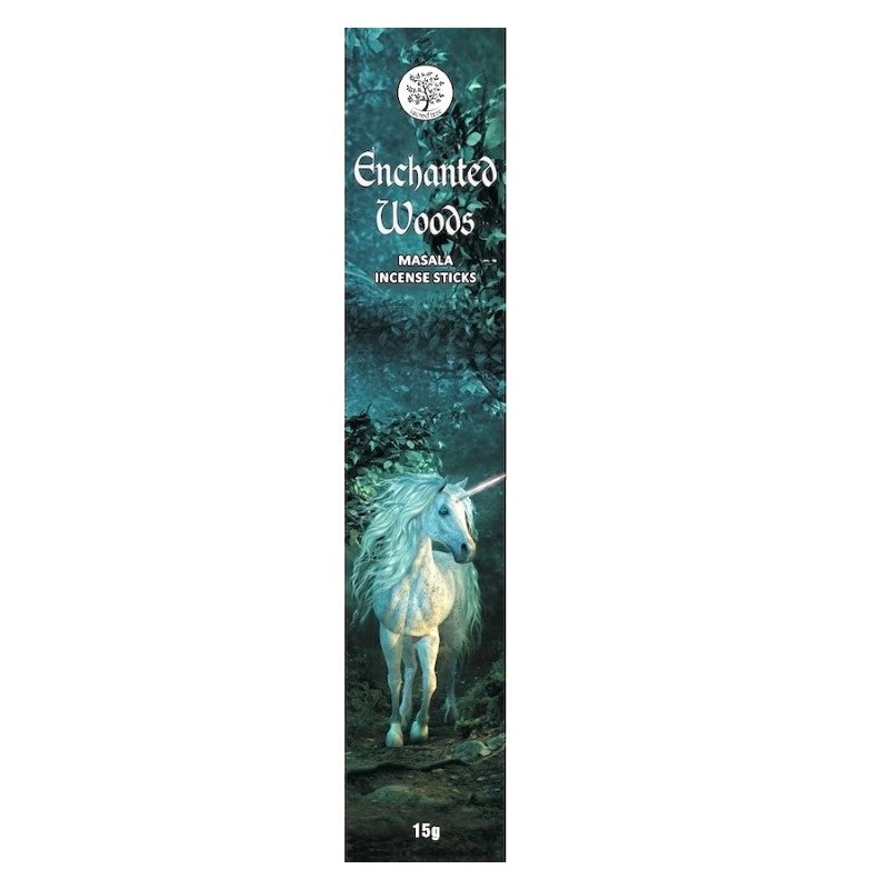 Set of 12 hand-rolled incense packets, each 15g, with enchanting aromas that evoke tranquil woodland bliss.
