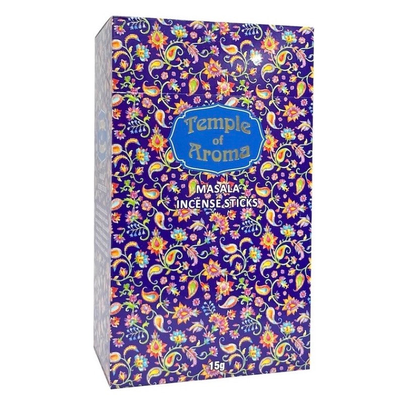 Set of 12 hand-rolled 15gm Masala incense packets, crafted in India, featuring aromatic blends for meditation and relaxation.