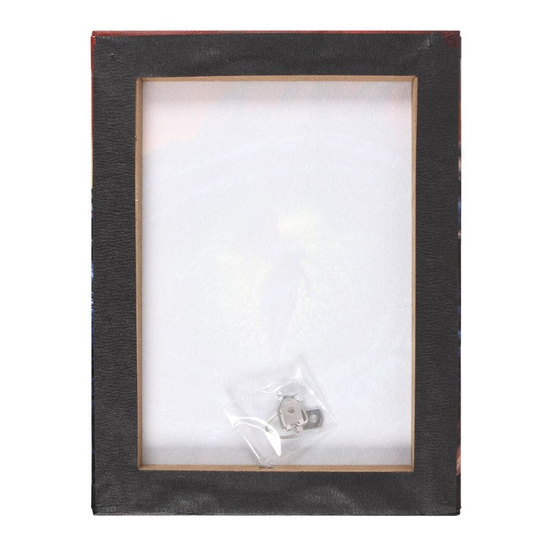 "Enchanting canvas featuring a glowing serpent's eye behind a dancing fairy, inspired by the mythical basilisk."