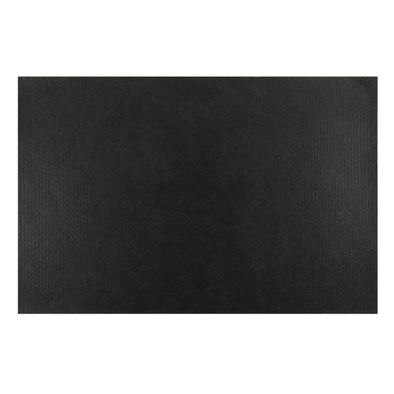 Natural coir doormat featuring a stylish black moon phase design, perfect for adding celestial charm to your entrance.