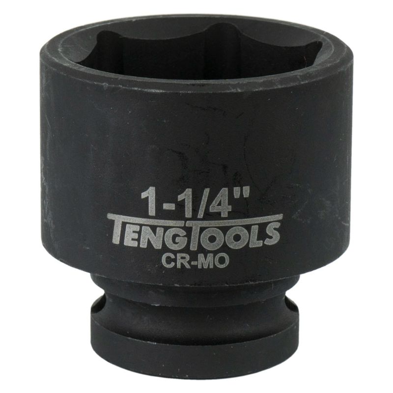 Teng 1/2in Dr. Impact Socket 1-1/4in: Durable, high-quality socket for efficient fastening in automotive and construction tasks.