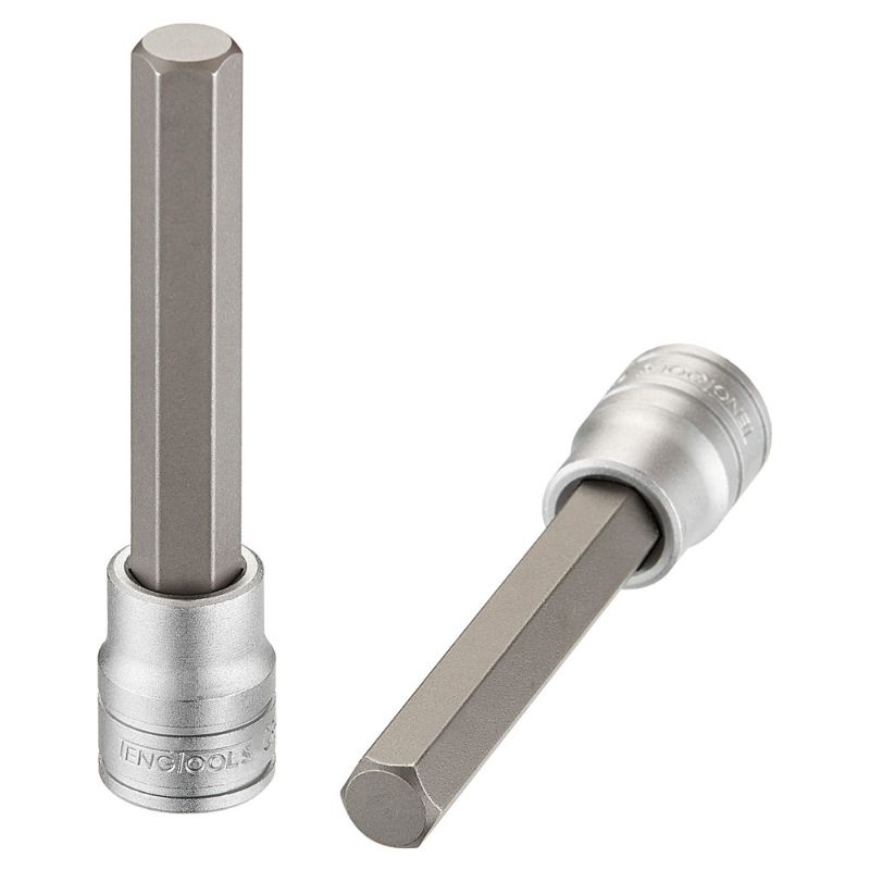 Teng 3/8in Dr. Long Hex Bit Socket 12mm, durable tool for precise fastener fit and access to hard-to-reach areas.