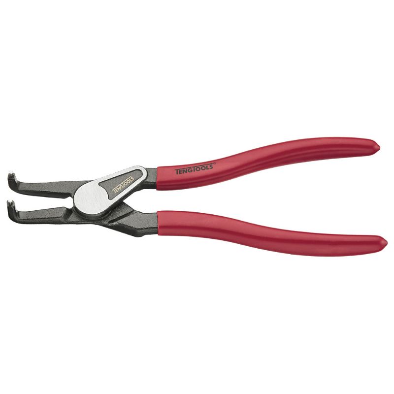 Teng MB 9in Bent Circlip Plier with ergonomic grip for precise handling of external circlips in tight spaces.