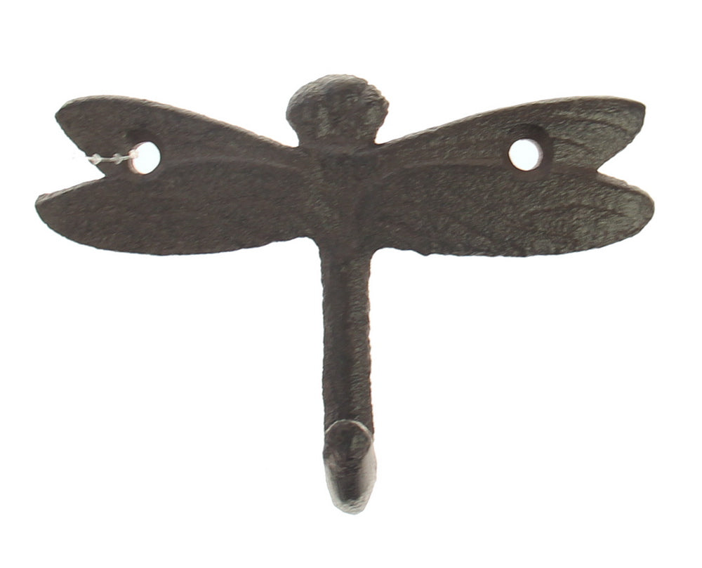 Elegant dragonfly-shaped wall hook for hanging keys or accessories, measuring 14x8cm, perfect for adding charm to any space.