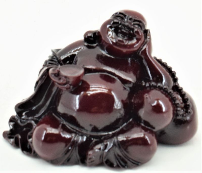 Feng Shui Good Luck Buddha ornament, 10cm tall, symbolizes wisdom and positivity for home or office decor.