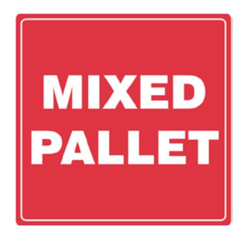 Red and white handling labels, 99mm x 99mm, 500 per roll for clear handling instructions and optimal shipping organization.