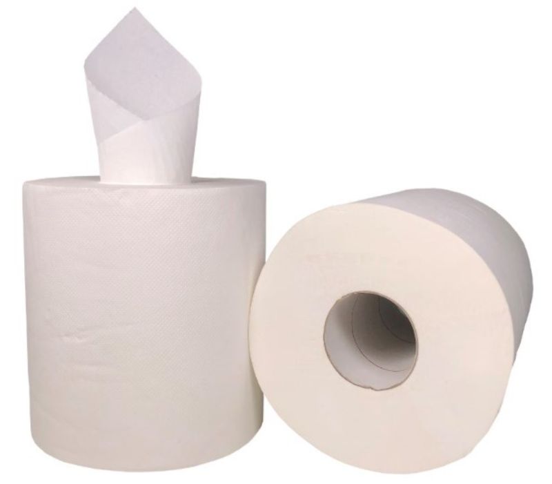 Centre Feed Paper Towels - White, 210mm x 300m, 1 Ply, 25gsm, eco-friendly, absorbent, ideal for quick clean-ups, pack of 6.