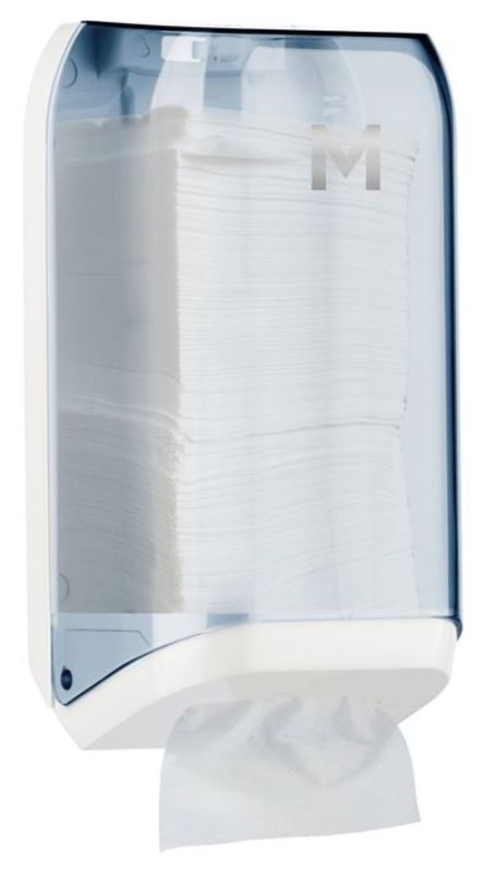 Transparent interleave toilet tissue dispenser with a 700 sheet capacity, ideal for enhancing hygiene and accessibility.