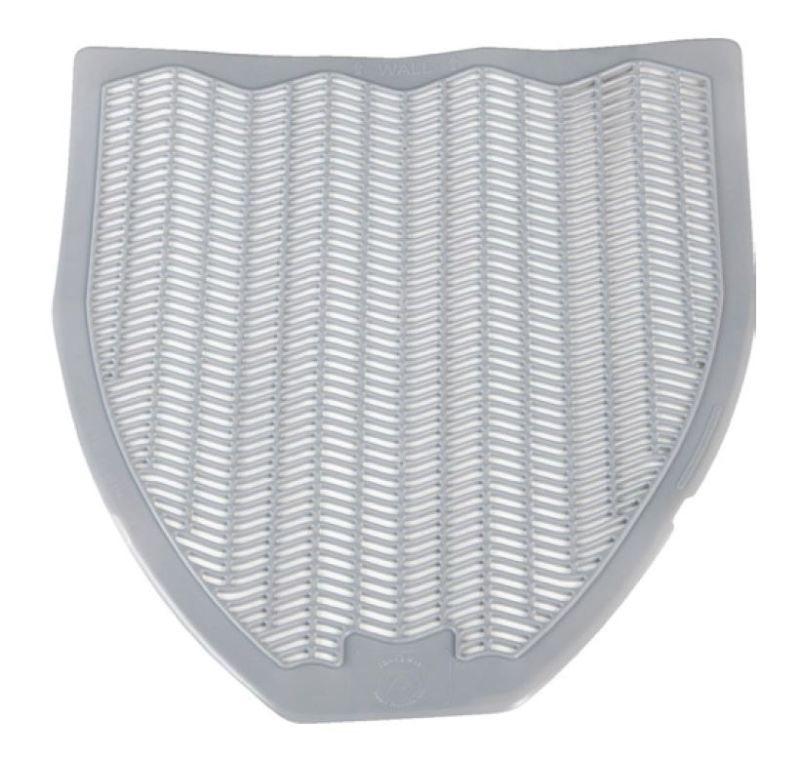 Scented urinal floor mat in grey with apple fragrance, 445mm x 518mm, enhances hygiene and safety in washrooms.