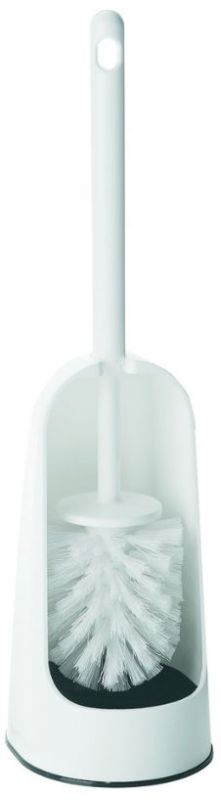 Sleek white toilet tidy set with anti-bacterial handle and durable caddy for stylish bathroom organization.