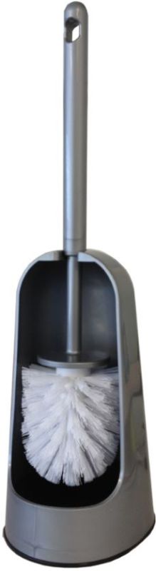 Sleek silver toilet tidy set with anti-bacterial handle, enhancing hygiene and style in modern bathrooms.