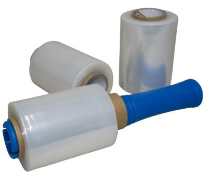 Blue bundling film dispenser, 250mm, designed for efficient wrap dispensing with universal fit for all bundle rolls.