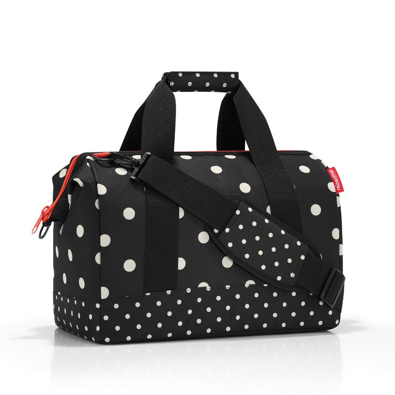 Versatile Reisenthel All Rounder M Bag in Mixed Dots, 40cm, with multiple pockets and comfortable carrying options.