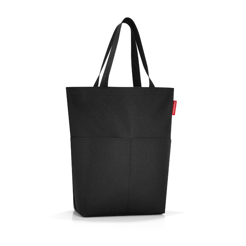 Reisenthel Cityshopper 2 Bag in black, 47cm, features water-repellent polyester, zipper closure, deep pockets, and sturdy straps.