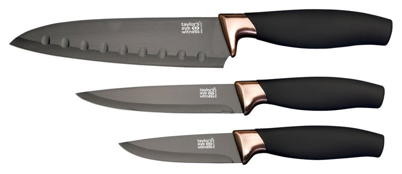 Knife Set - Taylors Brooklyn Press - Copper Bolster - Set of 3
