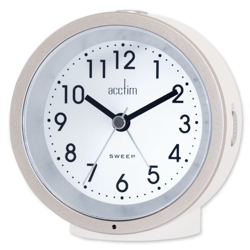 Alarm Clock - Acctim Caleb Smartlite White (10.2cm)