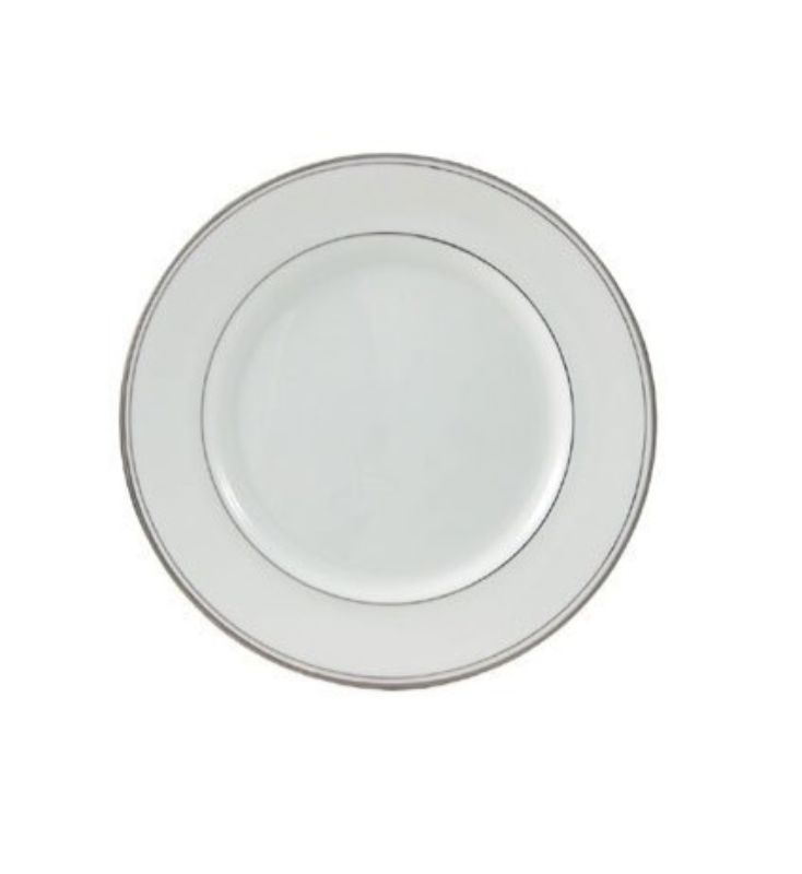 Elegant 16cm Aynsley Corona Platinum Plate in fine bone china with intricate platinum etching for refined dining experiences.