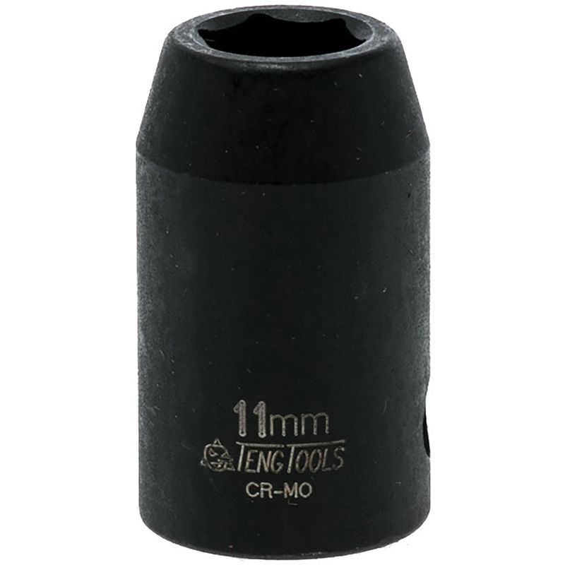 Teng 1/2in drive impact socket 11mm, crafted from chrome-molybdenum steel for durability, ideal for mechanics and DIY tasks.