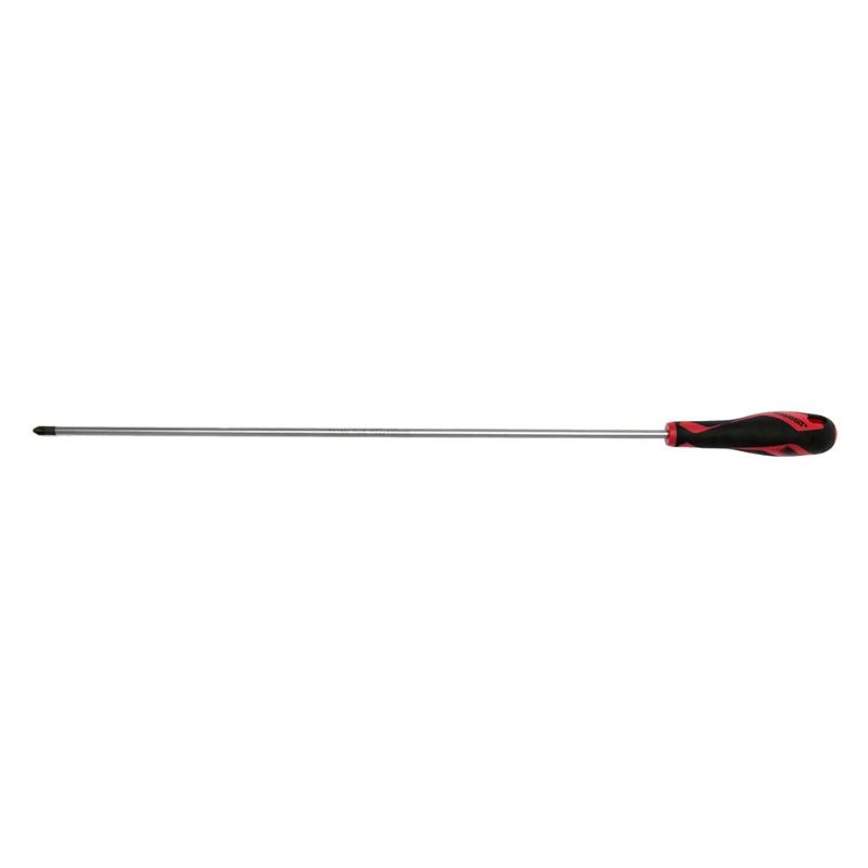 Teng MD TT-MV+ Screwdriver PZ#2 x 400mm with ergonomic handle, Pozidriv head, and durable phosphated tip for precision tasks.