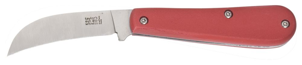 Vibrant Endurance Red Peach Pruner by Taylors with 9cm ergonomic handle for precise and clean fruit cuts.