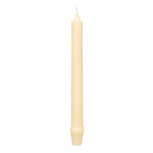 Elegant ivory Sherwood candles, 25 cm tall, 2.2 cm wide, burn for 9 hours—perfect for special occasions. Box of 10.