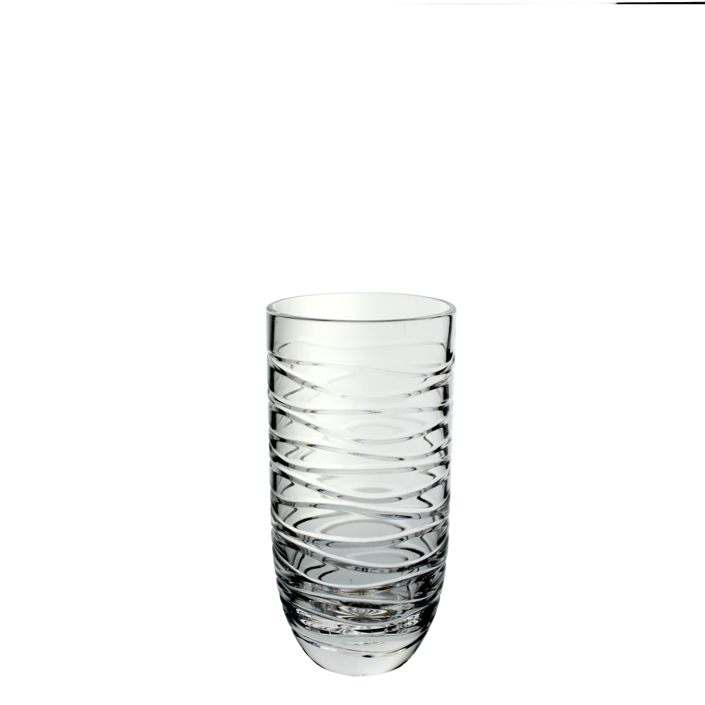 Set of 6 elegant highball tumblers crafted from lead crystal, perfect for cocktails and special occasions.