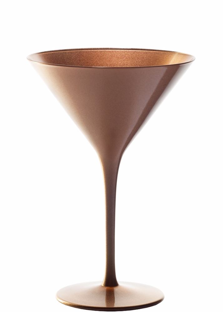 Set of 6 Stolzle Olympic Bronze Cocktail Glasses, 240ml, lead-free crystalline, modern design, perfect for cocktails and elegant drinks.