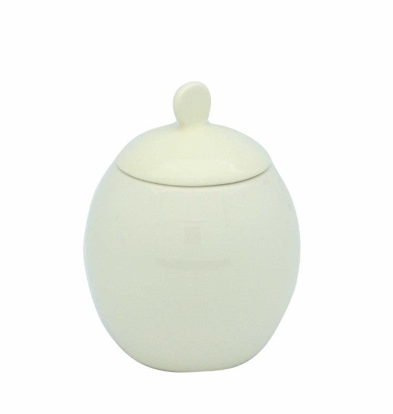 Elegant Rockingham Natural Covered Sugar Pot, 8cm x 8cm, combines style and functionality, perfect for any kitchen.