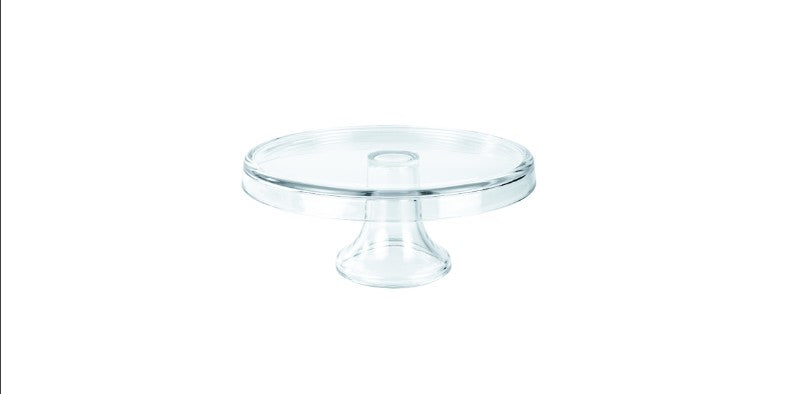 Borgonovo Palladio Footed Serving Plate, 27cm diameter, elegant glass design for appetizers and desserts, elevates dining experiences.