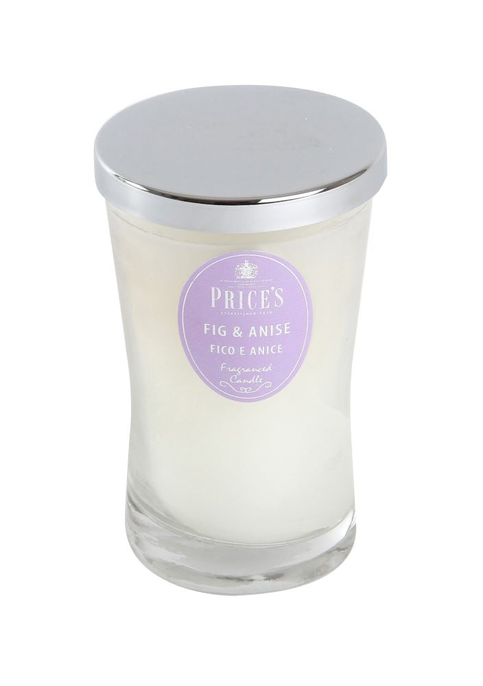 Large jar candle featuring fig and anise scents, designed for luxury ambiance and lasting up to 70 hours.