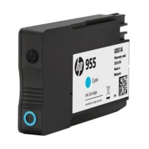 HP 955 Cyan Ink Cartridge for inkjet printers, yielding 700 pages of vibrant, professional-quality prints.
