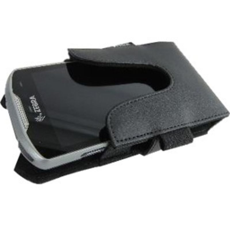 Zebra soft holster for mobile computers with adjustable straps, designed for easy access and optimal device protection.