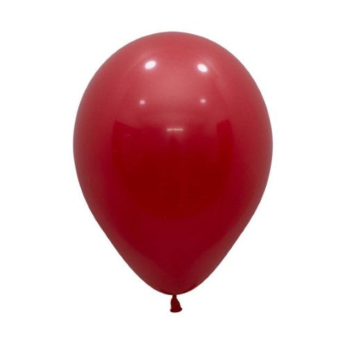 Pack of 50 Sempertex 30cm imperial red latex balloons, perfect for adding elegance to any festive celebration.