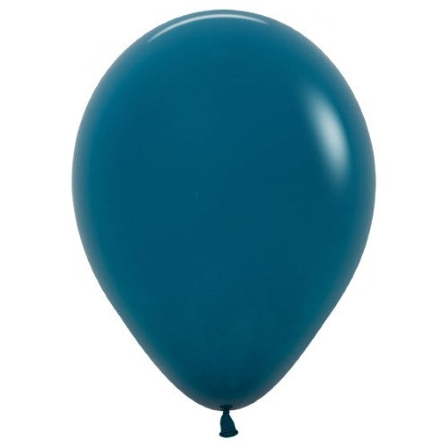 100 Sempertex deep teal latex balloons for elegant party decor, ideal for various celebrations and versatile for all themes.