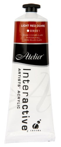 Vibrant 80ml Light Red Ochre acrylic paint, perfect for artists seeking depth and versatility in their artwork.