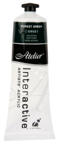 Acrylic paint in deep Forest Green, 80ml, ideal for versatile techniques and eco-friendly artistry.